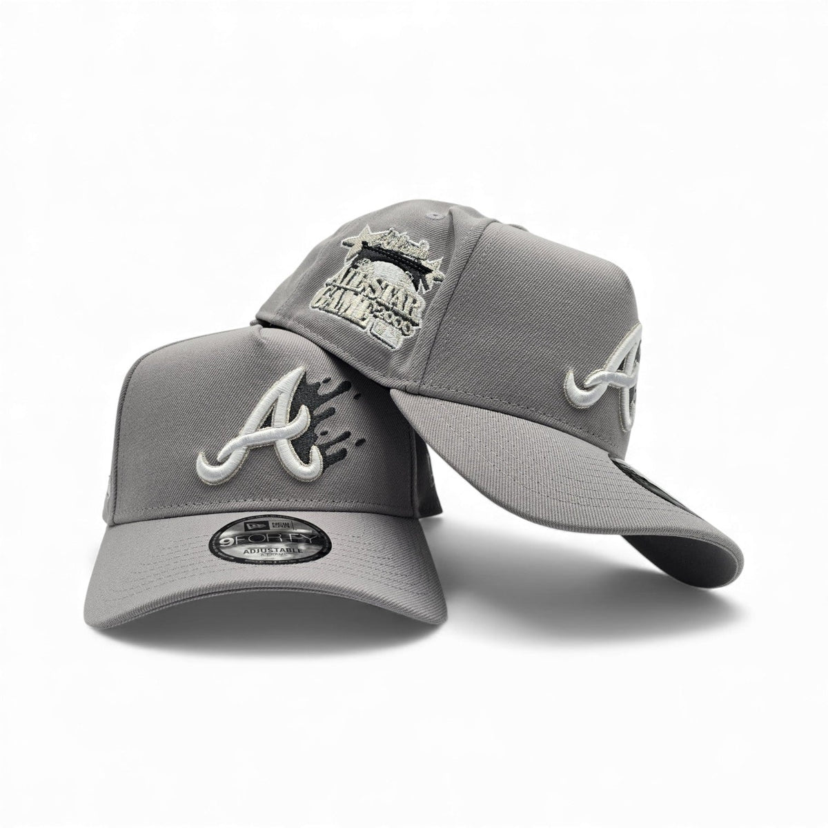 Gray Atlanta Braves Gray Bottom Curved Brim 2000 All Star Game Side Patch New Era 9Fifty A-frame Snapback