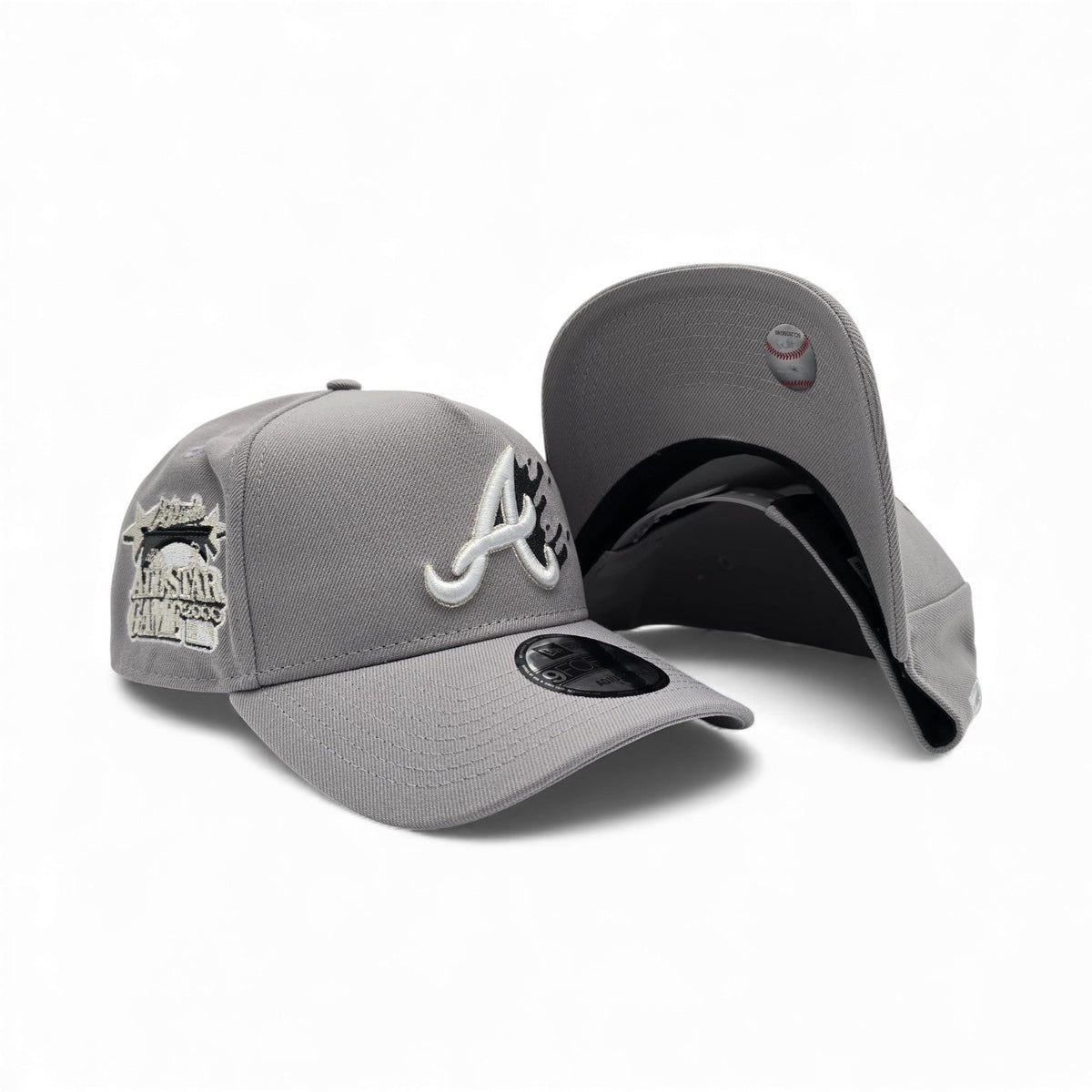 Gray Atlanta Braves Gray Bottom Curved Brim 2000 All Star Game Side Patch New Era 9Fifty A-frame Snapback