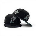 Black Florida Marlins Teal Bottom 1997 World Series Side Patch New Era 59Fifty Fitted