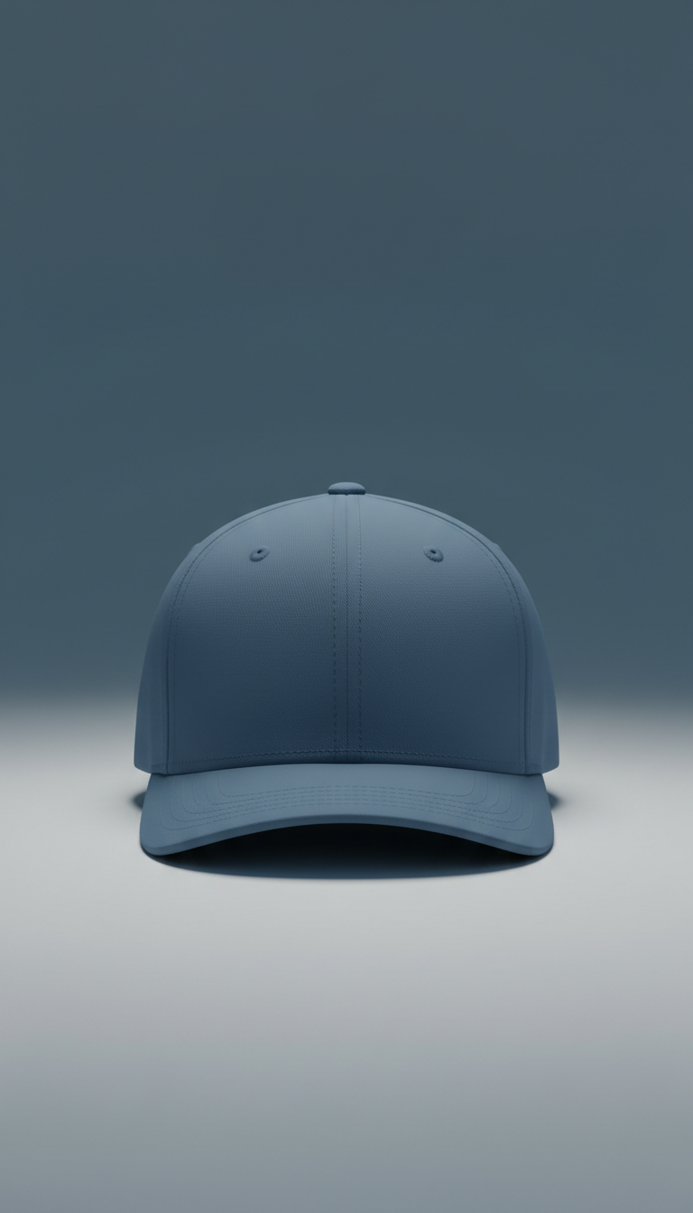 Steel blue snapback cap