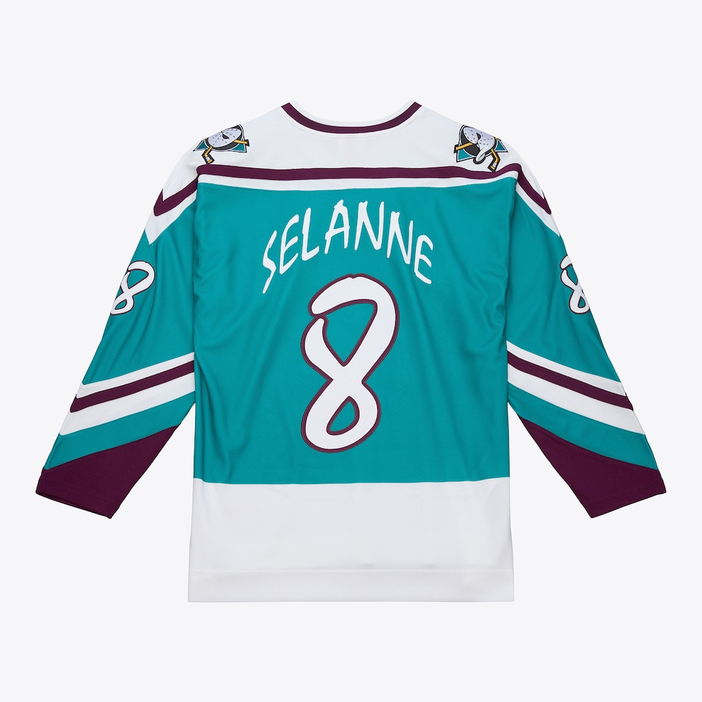 Mitchell & Ness Blue Line Teemu Selanne Anaheim Ducks 1995 Authentic Hockey Jersey